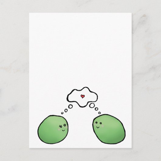 Erwten in een peul briefkaart (Voorkant)