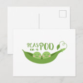 erwten in een peul briefkaart (Voorkant / Achterkant)