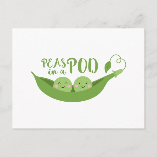 erwten in een peul briefkaart (Voorkant)