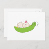 erwten in een peul briefkaart (Voorkant / Achterkant)