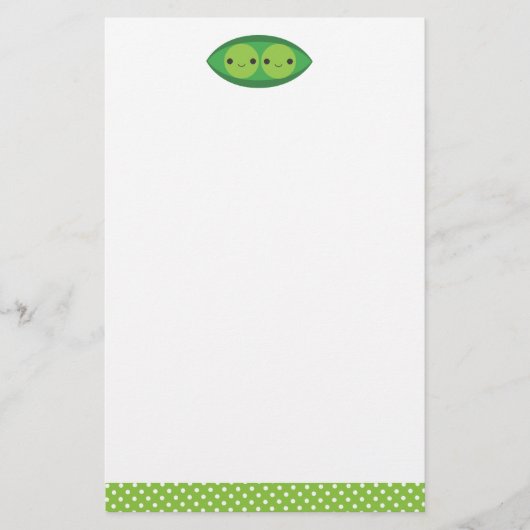 Erwten in een peul briefpapier (Voorkant)