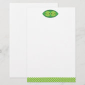 Erwten in een peul briefpapier (Voorkant / Achterkant)