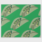 erwten in een peul cadeaupapier (Vlak)