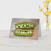 Erwten in een Peul Kaart (Gele Bloem)