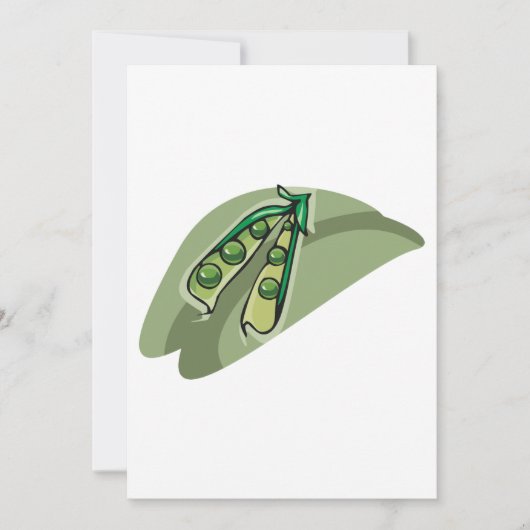 erwten in een peul kaart (Voorkant)