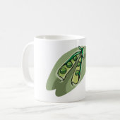 erwten in een peul koffiemok (Voorkant links)