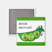 Erwten in een peul magneet (Voorkant / Achterkant)