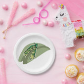 erwten in een peul papieren bordje (Feest)