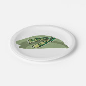 erwten in een peul papieren bordje (Gekanteld)