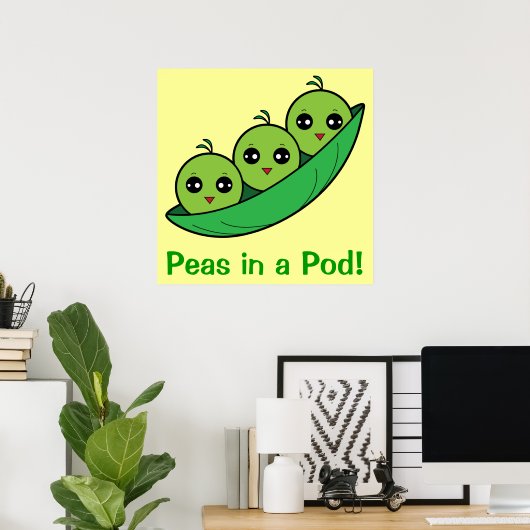 Erwten in een peul poster (Thuiskantoor)