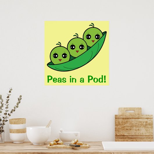 Erwten in een peul poster (Keuken)