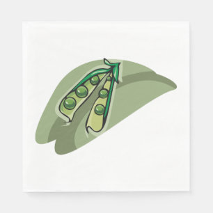 erwten in een peul servet