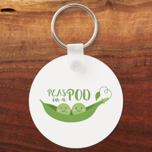 erwten in een peul sleutelhanger (Voorkant)