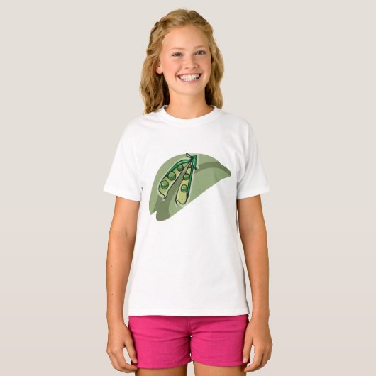 erwten in een peul t-shirt (Voorkant volledig)