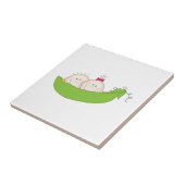 erwten in een peul tegeltje (Zijkant)