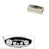 Erwten in een peulfamilie | Kunststempel hout Rubberstempel (Gestempeld)