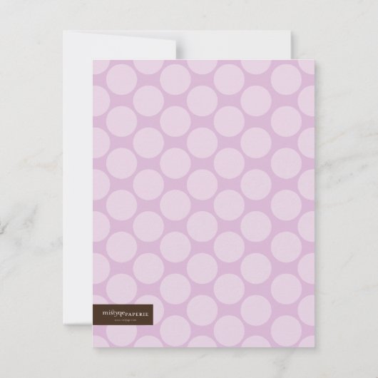 Erwten in een peuter-kind-meisje bedankkaart (Achterkant)