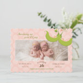 Erwten in een piek-meisje kaart (Staand voorkant)