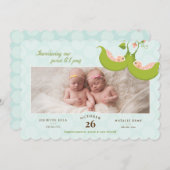 Erwten in een piek-meisje kaart (Voorkant / Achterkant)