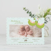 Erwten in een piek-meisje kaart (Staand voorkant)