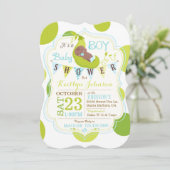 Erwten in een Pod African Boy Baby shower Kaart (Staand voorkant)