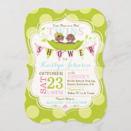 Erwten in een Pod African Twins Baby shower Uitnod Kaart