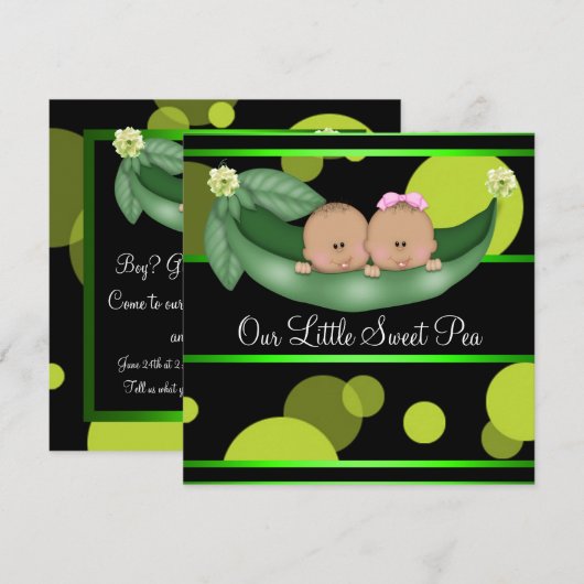 Erwten in een pod Afro-Amerikaanse gender openbare Kaart (Voorkant / Achterkant)