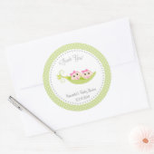 Erwten in een Pod Baby shower Sticker Groene Twin (Envelop)