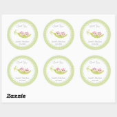 Erwten in een Pod Baby shower Sticker Groene Twin (Vel)