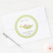 Erwten in een pod Baby shower Sticker tweeling (Envelop)