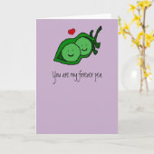 Erwten in een pod blanco wenskaart kaart (Gele Bloem)