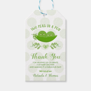 Erwten in een Pod Dank u Baby shower Gift labels Cadeaulabel