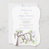 Erwten in een Pod Garden Twins Baby shower Uitnodi Kaart (Voorkant)