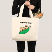 Erwten in een Pod Grandma of Twins Grote Tote Bag (Voorkant (product))