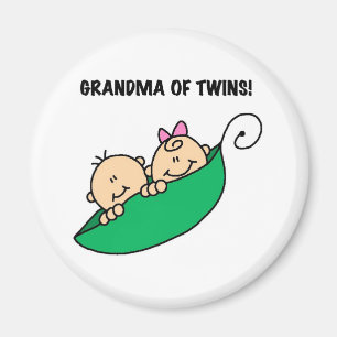 Erwten in een Pod Grandma of Twins Magneet