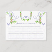 Erwten in een pod jongen en meisje tweeling Baby s Advieskaart (Voorkant)