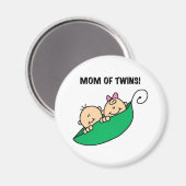 Erwten in een Pod Mam van Twins Magneet (Voorkant / Achterkant)