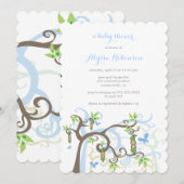 Erwten in een pod-tuin-tweeling babyboeien kaart (Voorkant / Achterkant)