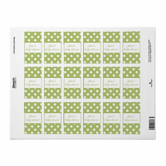 Erwten in een Pod Twins Baby shower Snoep Wrapper Etiket (Full Sheet)