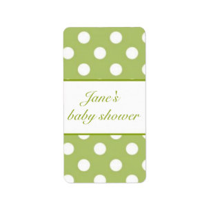 erwten in een Snoep met twee Baby showers Etiket