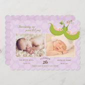 Erwten in een tweekleppige piek kaart (Voorkant / Achterkant)