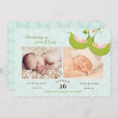 Erwten in een tweekleppige piek kaart (Voorkant / Achterkant)