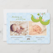 Erwten in een tweelingboei 2 poolboeien - Aankondi Kaart (Voorkant)