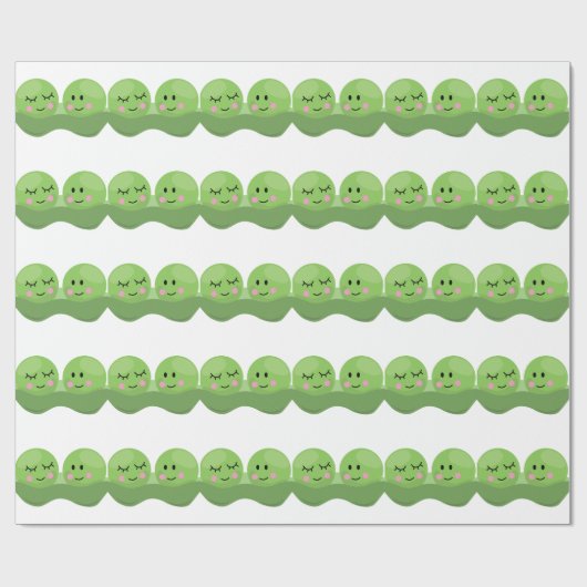 Erwten in peul cadeaupapier (Vlak)