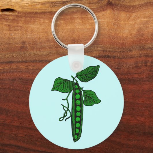 Erwten in peul sleutelhanger (Voorkant)