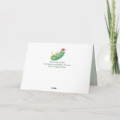 Erwten, liefde en Joy Punny Greetings Card Feestdagen Kaart (Achterkant)