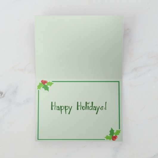 Erwten, liefde en Joy Punny Greetings Card Feestdagen Kaart (Binnen)