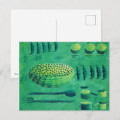 Erwten met schalen Schilderen Briefkaart (Voorkant / Achterkant)