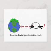 Erwten op aarde briefkaart (Voorkant)