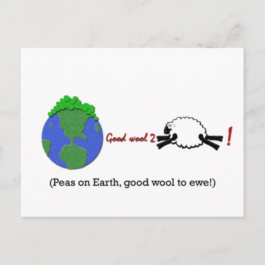 Erwten op aarde briefkaart (Voorkant)